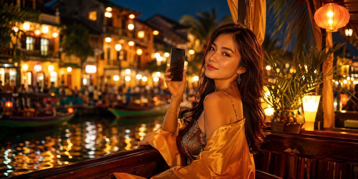 Người dùng Hội An đăng ký tài khoản và nhận bonus tại chợ đêm phố cổ